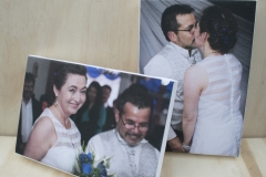 foto de matrimonio impresa en tela canvas con bastidor fototela