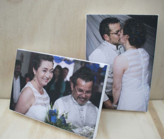 cuadro tela canvas personalizado con tus fotos o diseños favoritos, imagen de recien casados