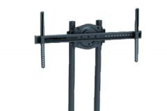 arriendo de atril negro metálico regulable para tv ferias eventos etc.