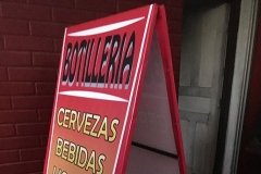 letreros paloma publicitaria en metal con grafica pvc