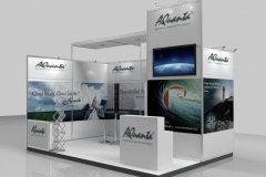 Diseño 3d stand modular 4x3 con altura