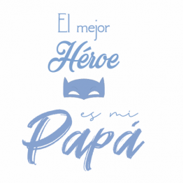posavasos ecocuero para el día del padre con frase el mejor héroe es mi papá